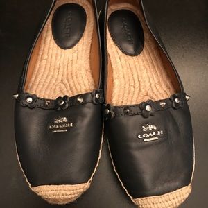 Coach Espadrille Flats Navy